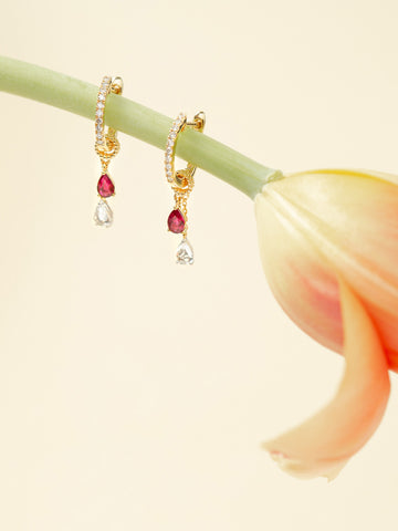 Ms.Blessing Jewelry Stand By Me 紅寶石鑽石耳環 18K金
