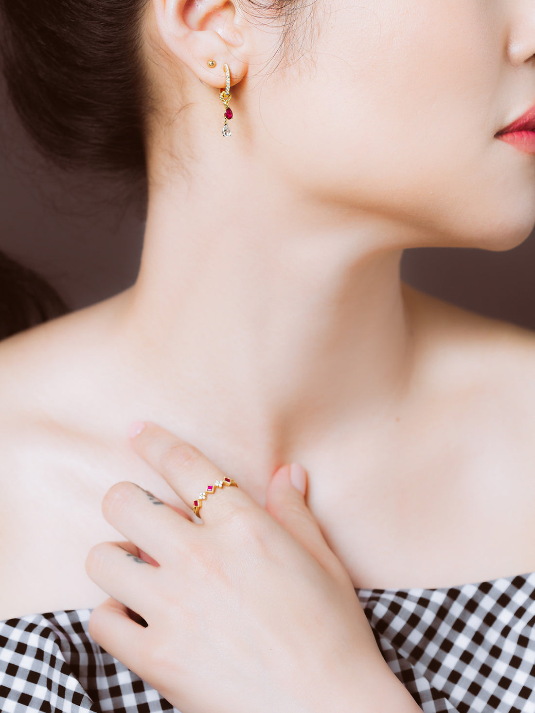 MSB | Stand By Me Ruby Diamond Earring